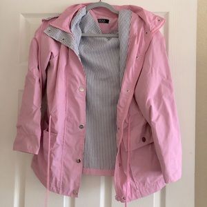 Medium Fisoul. Pink Outerwear. Rain Jacket.